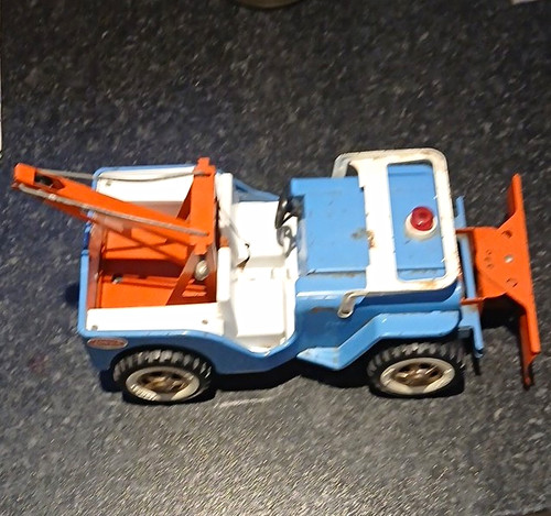 Tonka blue jeep wrecker tow - blue,