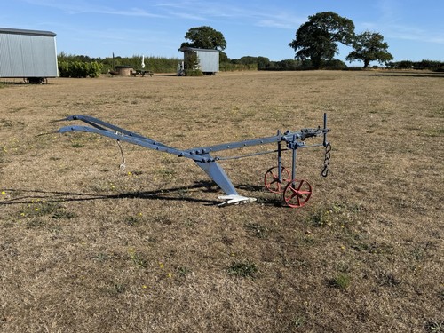 Antique horse drawn - horse, plough