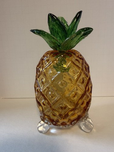 Plow hearth glass pineapple - &,