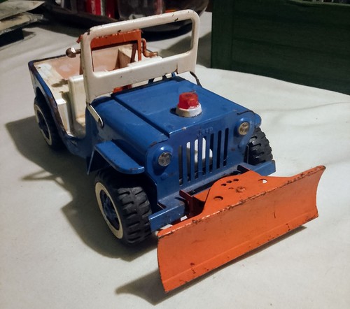 Vintage blue tonka jeep - blue,